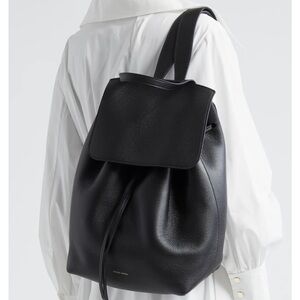 MANSUR GAVRIEL Classic Leather Backpack large BLACK Mansur Gavriel backpack